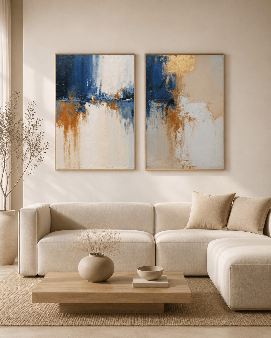 KIT 2 QUADROS DECORATIVOS - ABSTRACT TEXTURES